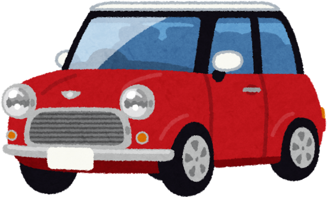 Watercolor Illustration of a Red Compact Car